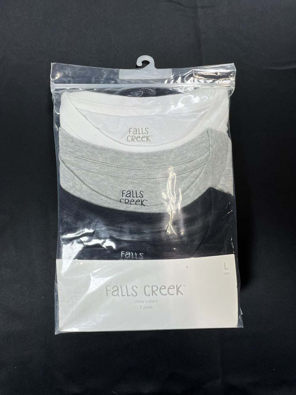Falls Creek Boys Crew T-Shirt 3-Pack Size Large